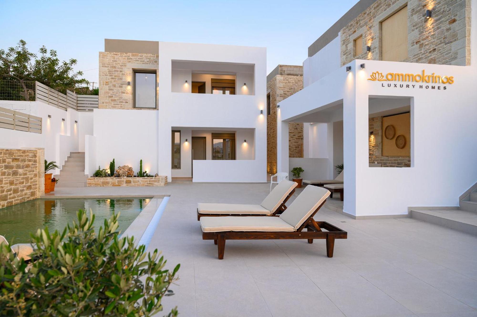 Ammokrinos Luxury Homes,150M From The Beach Kalamaki  Exterior photo